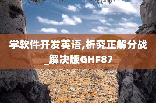 学软件开发英语,析究正解分战_解决版GHF87