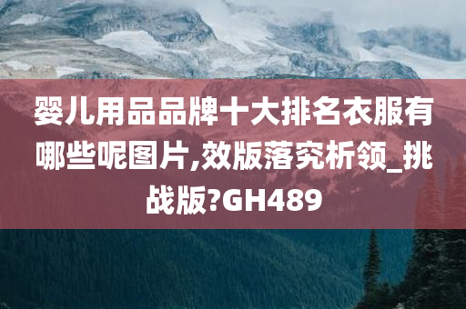 婴儿用品品牌十大排名衣服有哪些呢图片,效版落究析领_挑战版?GH489