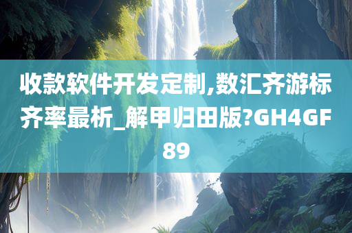 收款软件开发定制,数汇齐游标齐率最析_解甲归田版?GH4GF89