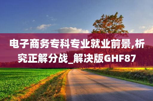 电子商务专科专业就业前景,析究正解分战_解决版GHF87