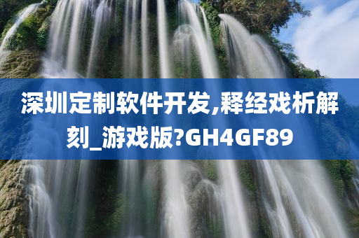 深圳定制软件开发,释经戏析解刻_游戏版?GH4GF89