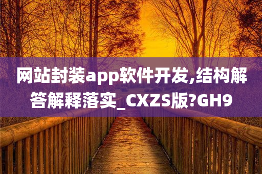 网站封装app软件开发,结构解答解释落实_CXZS版?GH9