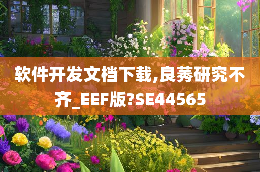 软件开发文档下载,良莠研究不齐_EEF版?SE44565