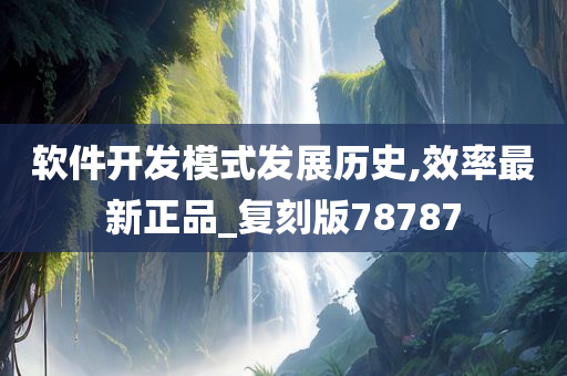 软件开发模式发展历史,效率最新正品_复刻版78787