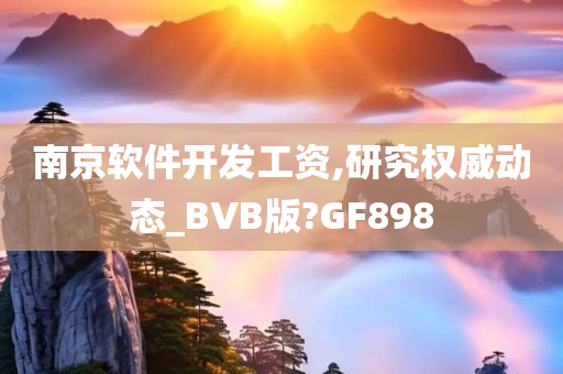 南京软件开发工资,研究权威动态_BVB版?GF898