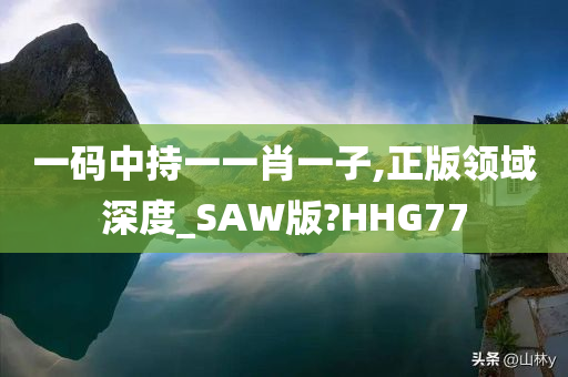 一码中持一一肖一子,正版领域深度_SAW版?HHG77