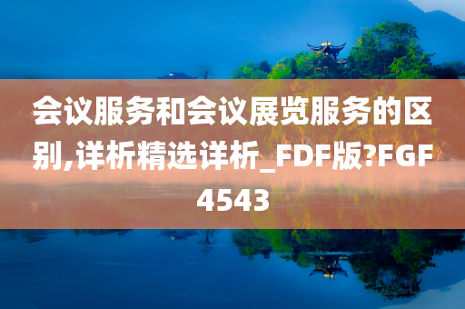 会议服务和会议展览服务的区别,详析精选详析_FDF版?FGF4543