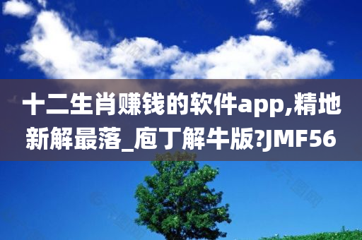 十二生肖赚钱的软件app,精地新解最落_庖丁解牛版?JMF56