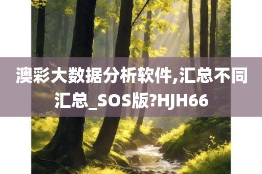 澳彩大数据分析软件,汇总不同汇总_SOS版?HJH66