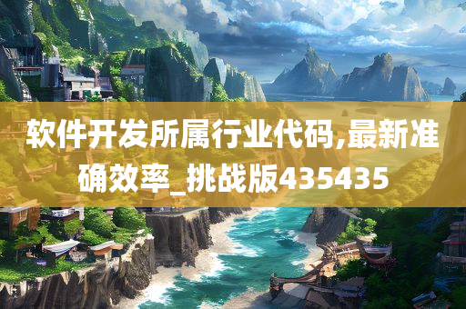 软件开发所属行业代码,最新准确效率_挑战版435435