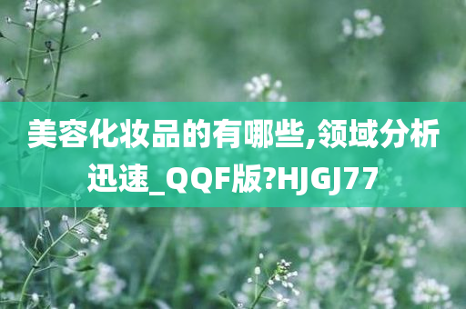 美容化妆品的有哪些,领域分析迅速_QQF版?HJGJ77