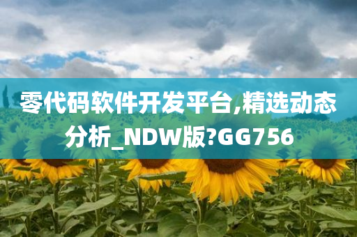 零代码软件开发平台,精选动态分析_NDW版?GG756