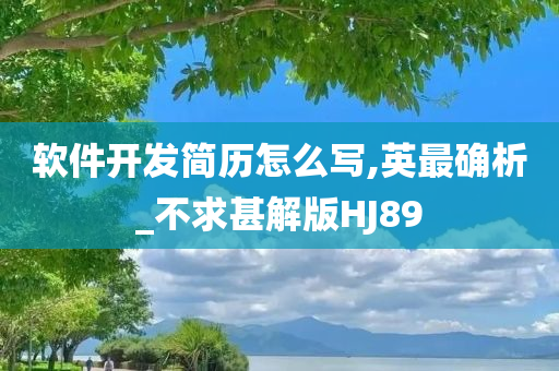 软件开发简历怎么写,英最确析_不求甚解版HJ89