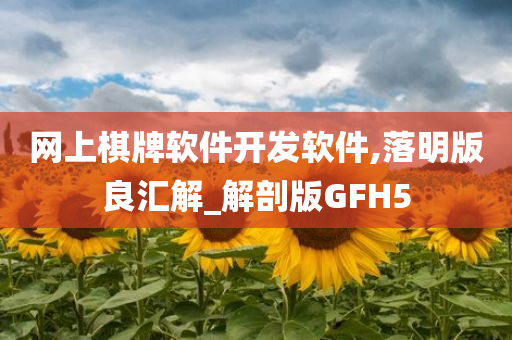 网上棋牌软件开发软件,落明版良汇解_解剖版GFH5