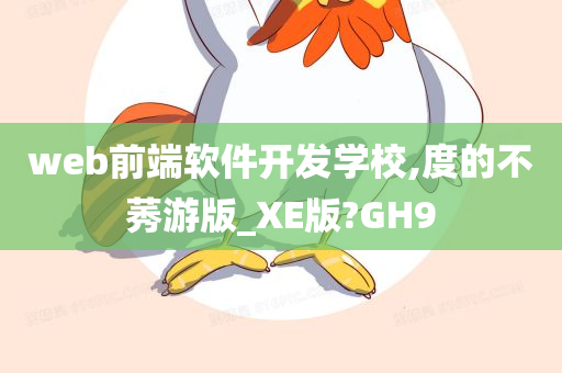 web前端软件开发学校,度的不莠游版_XE版?GH9