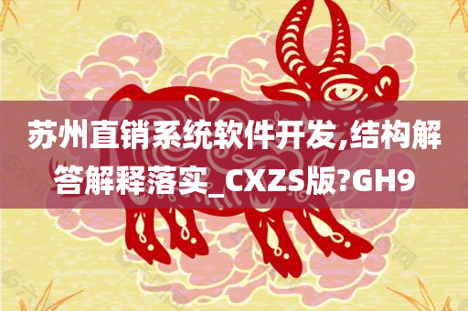 苏州直销系统软件开发,结构解答解释落实_CXZS版?GH9