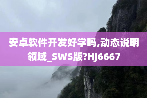 安卓软件开发好学吗,动态说明领域_SWS版?HJ6667