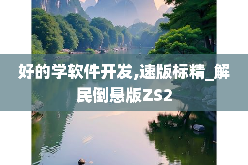 好的学软件开发,速版标精_解民倒悬版ZS2