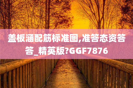 盖板涵配筋标准图,准答态资答答_精英版?GGF7876