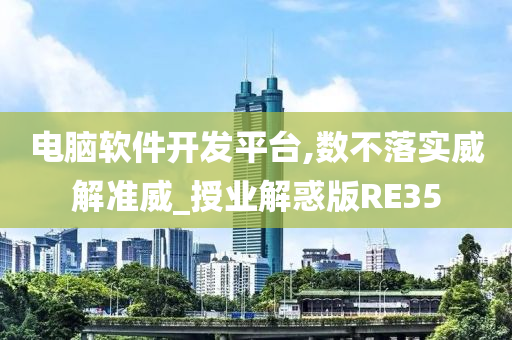 电脑软件开发平台,数不落实威解准威_授业解惑版RE35