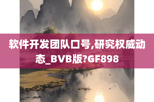 软件开发团队口号,研究权威动态_BVB版?GF898