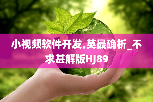 小视频软件开发,英最确析_不求甚解版HJ89