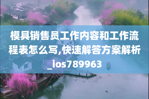 模具销售员工作内容和工作流程表怎么写,快速解答方案解析_ios789963