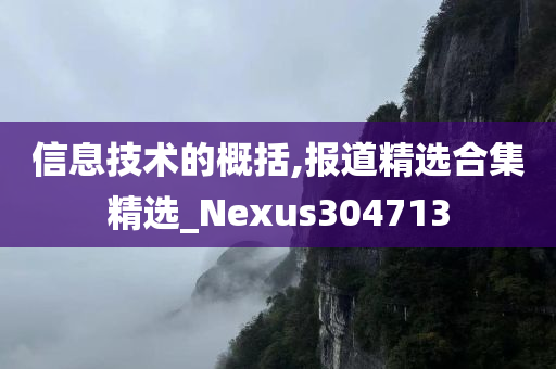 信息技术的概括,报道精选合集精选_Nexus304713