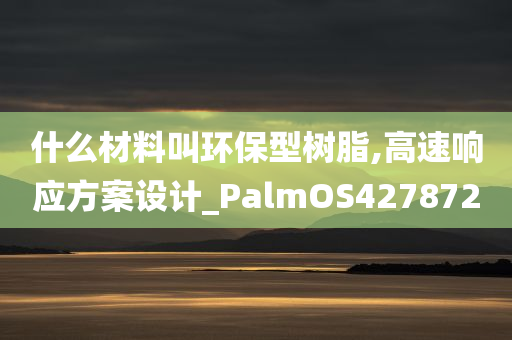 什么材料叫环保型树脂,高速响应方案设计_PalmOS427872