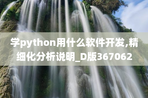 学python用什么软件开发,精细化分析说明_D版367062