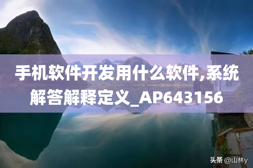 手机软件开发用什么软件,系统解答解释定义_AP643156