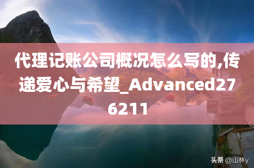 代理记账公司概况怎么写的,传递爱心与希望_Advanced276211