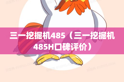 三一挖掘机485（三一挖掘机485H口碑评价）