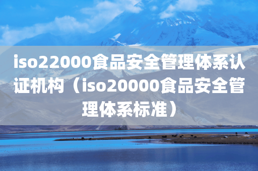 iso22000食品安全管理体系认证机构（iso20000食品安全管理体系标准）