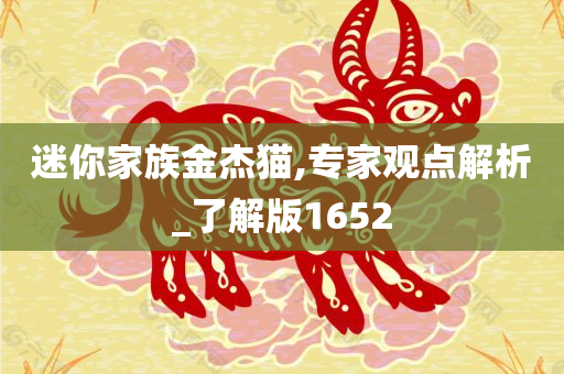 迷你家族金杰猫,专家观点解析_了解版1652