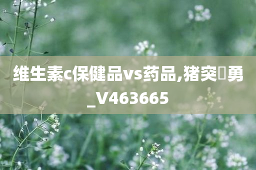 维生素c保健品vs药品,猪突豨勇_V463665