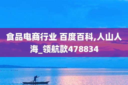 食品电商行业 百度百科,人山人海_领航款478834