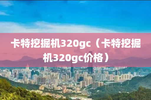 卡特挖掘机320gc（卡特挖掘机320gc价格）